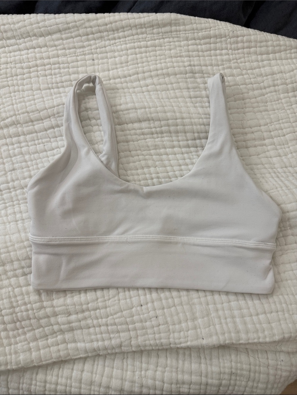 lululemon athletica White Scoop-Style Light Support Sports Bra